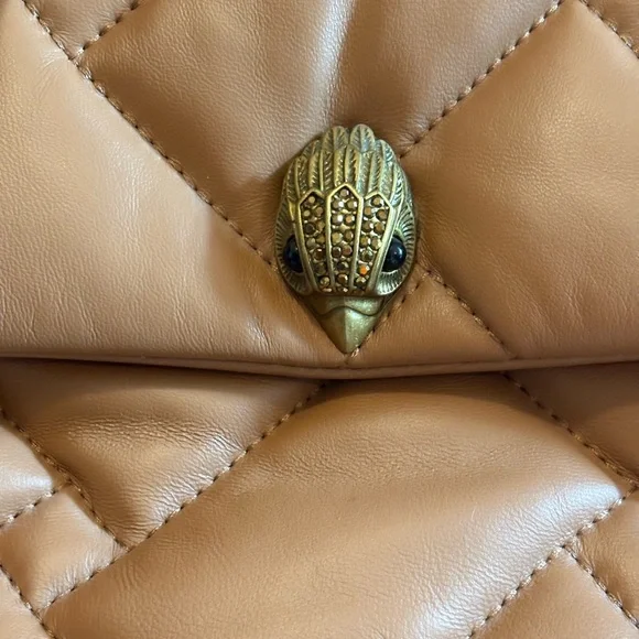 Kurt Geiger Tan Quilted Leather Bag with Gold Chain - Picture 2 of 10